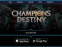 Tablet Screenshot of championsdestiny.com